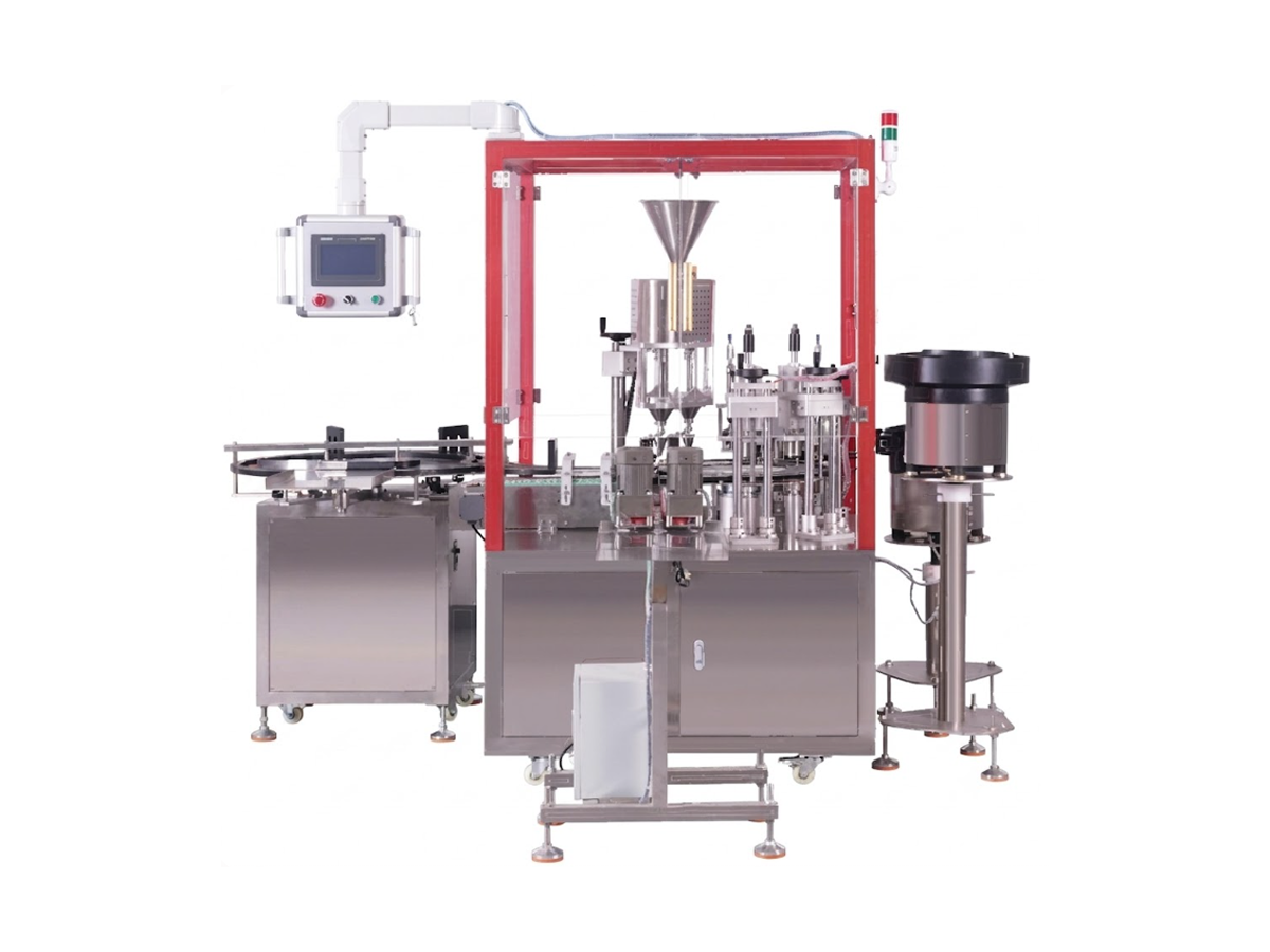 Automatic Double-Head Powder Filling and Capping Machine