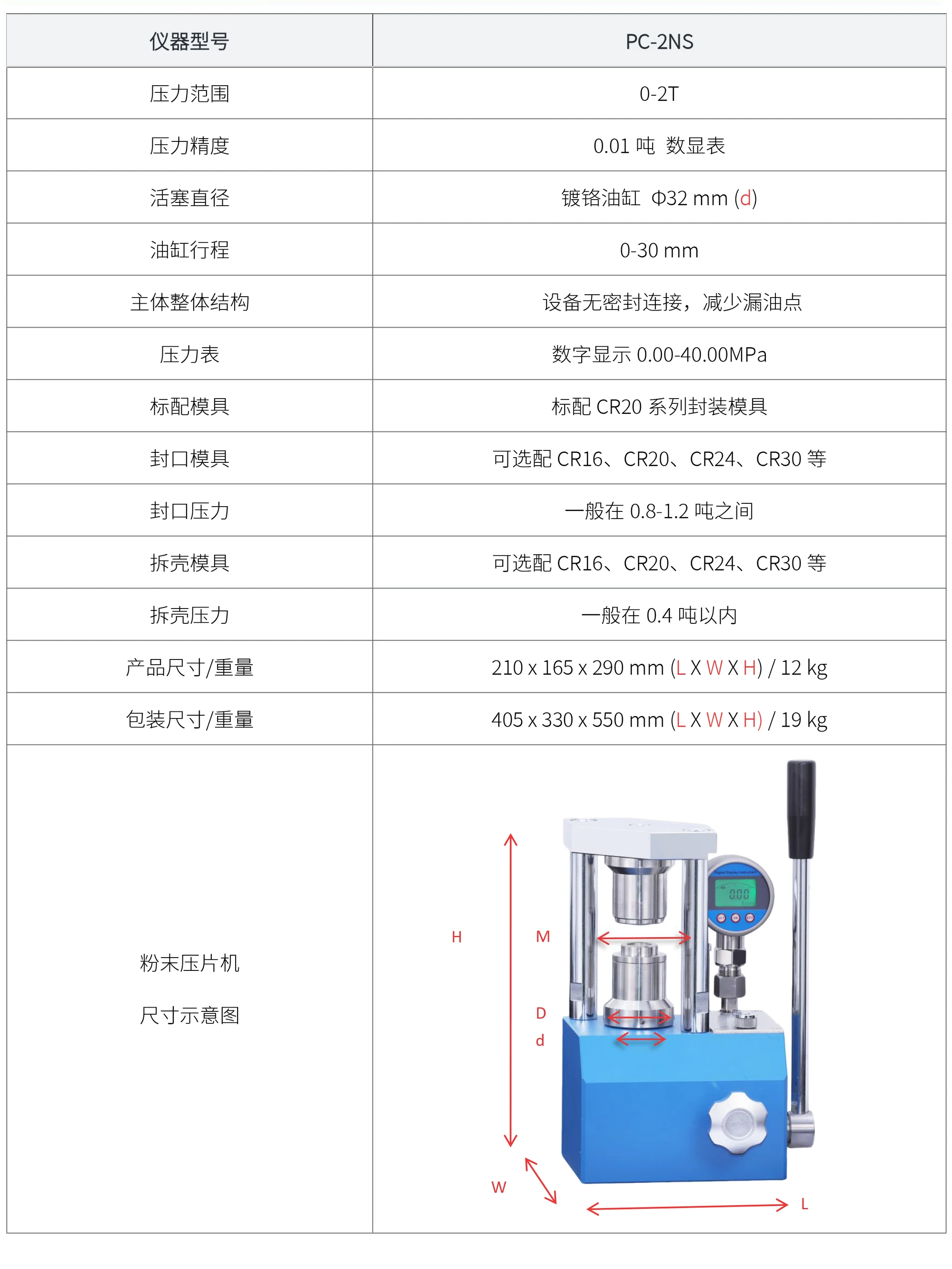 PC-2NS 厂家技术参数表