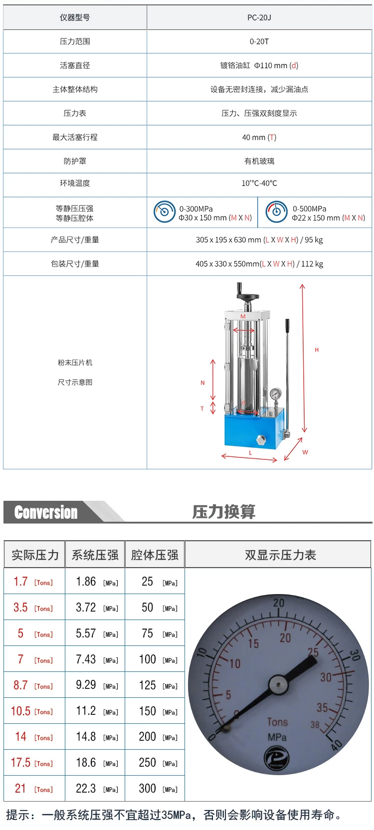 PC-20J 厂家技术参数表