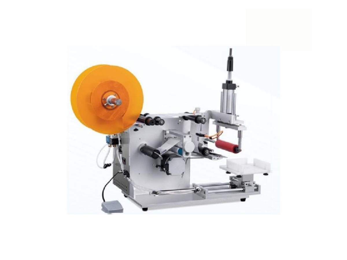 Semi-automatic Flat Surface Rolling Labeling Machine / Applicator for Bottles, Boxes, and Flat Items